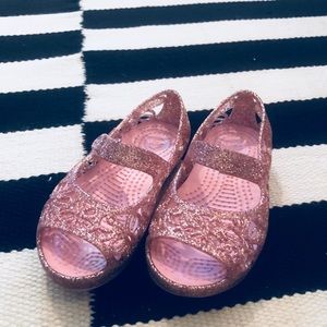 Glitter Pink Crocs - 8T